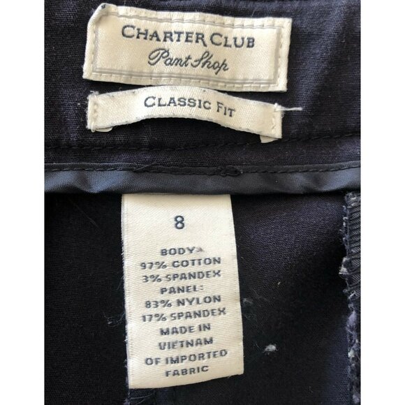 Charter Club Pants Shop Classic Fit Womens Navy Blue Chino Pants Size 8 - Picture 5 of 5